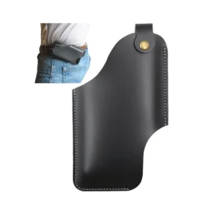 YY RTS Leather Phone Holster, Belt Loop Phone Holder, Brown, Fit for CellPhone 13/14 Series & Samsung S22, Pre-Shaped Design
