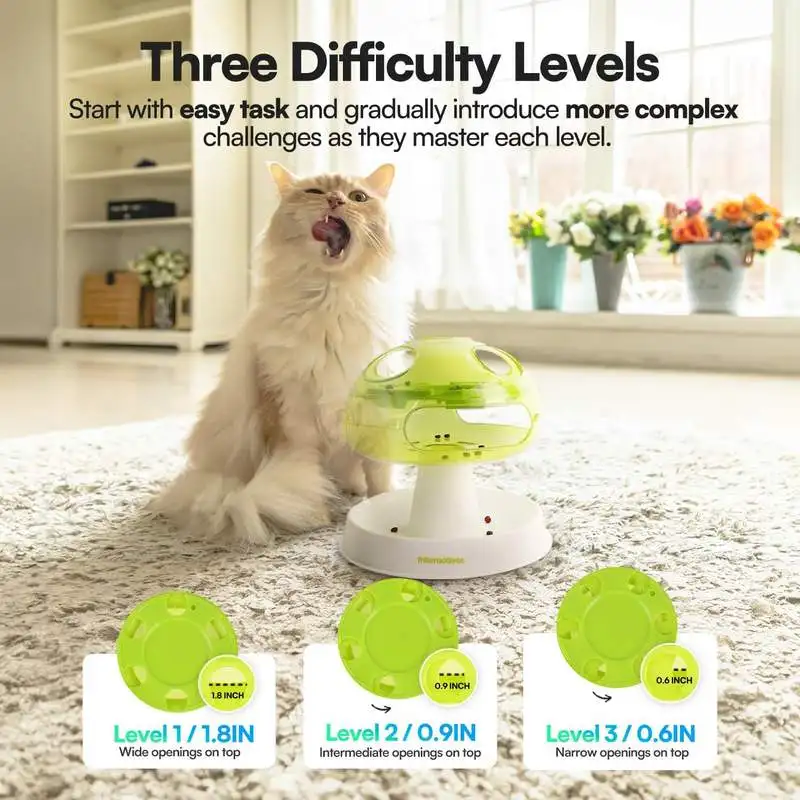 Dropshipping Durable Mushroom Slow Feeder Cat Toy Intelligence Mental Stimulation Boredom Relief Interactive Pet Treat Dispenser Pack of 2 - Image 3