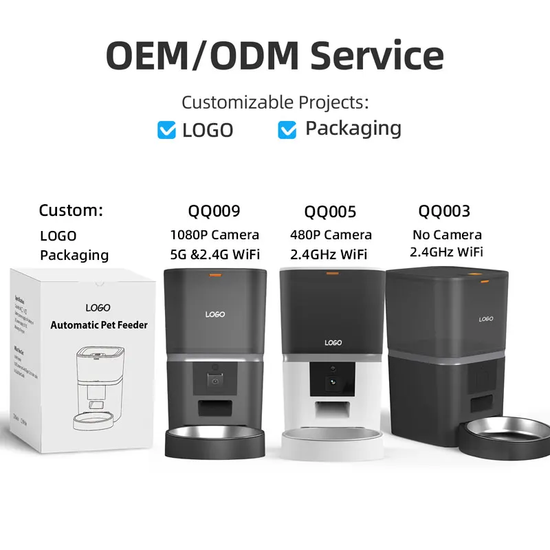 OEM 6L Automatic Pet Feeder With Camera Tuya App Control 2 Way Audio Dog Dry Food Dispenser Wifi Smart Cat Feeder With Camera Pack of 8 - Image 3