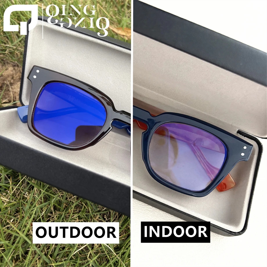 blue light blocking color changing lens photochromic anti reflet bleu verre lunette photogray glasses homme qingqing Pack of 5 - Image 3