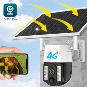 Outdoor 1080P HD Wireless Home Security Camera System Solar Panel Hidden Invisible Features Built-in Mic SD Card Data Storage Pack of 2