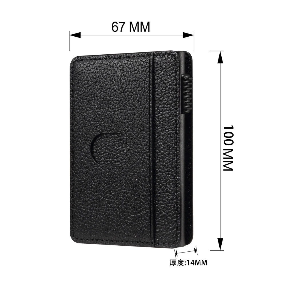 Rough Lychee Texture Leather Card Case Portable Wallet Mobile Bags Compatible for Apple IPhone17/16/15/14/13/12 Series Pack of 10 - Image 3