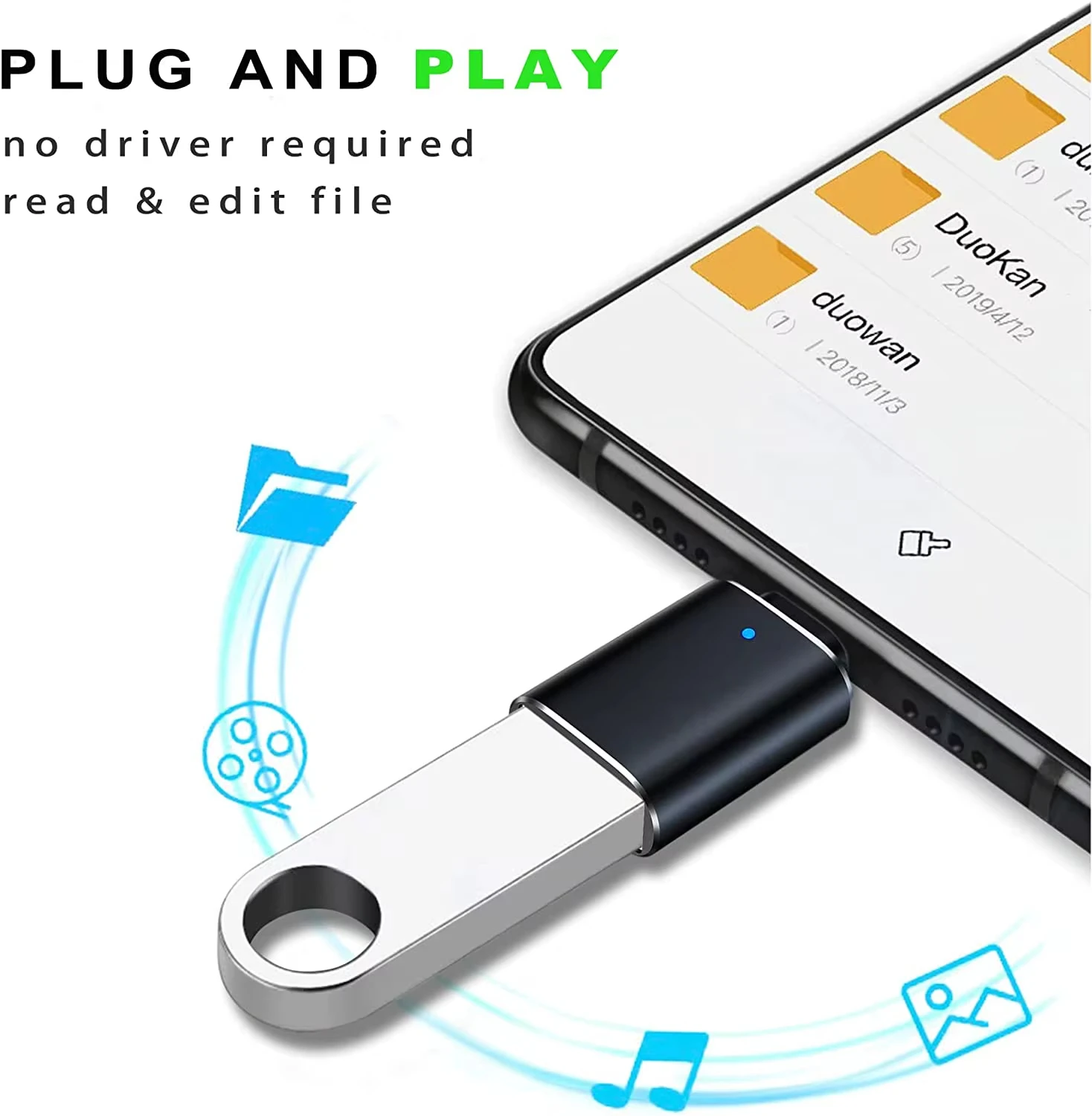 Best-Selling Universal USB C Male to USB 3.0 Female Connecter Data Transfer Aluminum Alloy Type-C Converter OTG USB Adapter Pack of 20 - Image 2