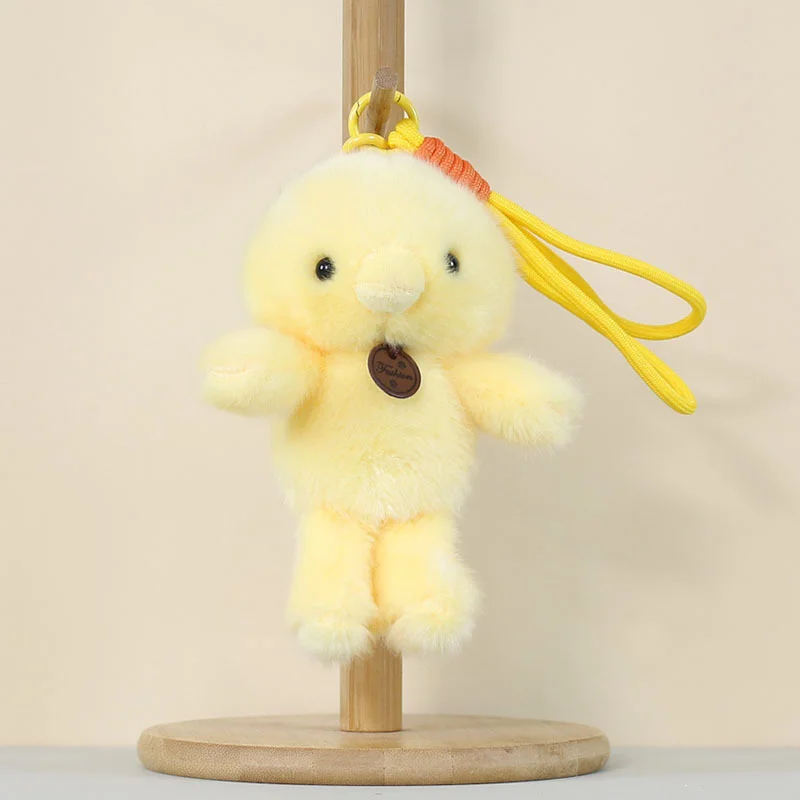 Wholesale Cartoon Animal Series Plush Keychain Pendant Cute Elephant Little Raccoon Rabbit Frog Plushie Keyring Stuffed Toy Pack of 10 - Image 3