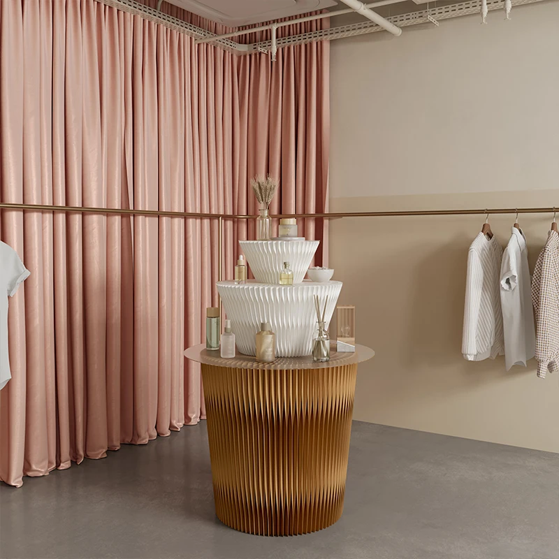 Space Saving Rotating Cylinder Rack Kraft Honeycomb Column for Small Store Home Decoration Pack of 2 - Image 3