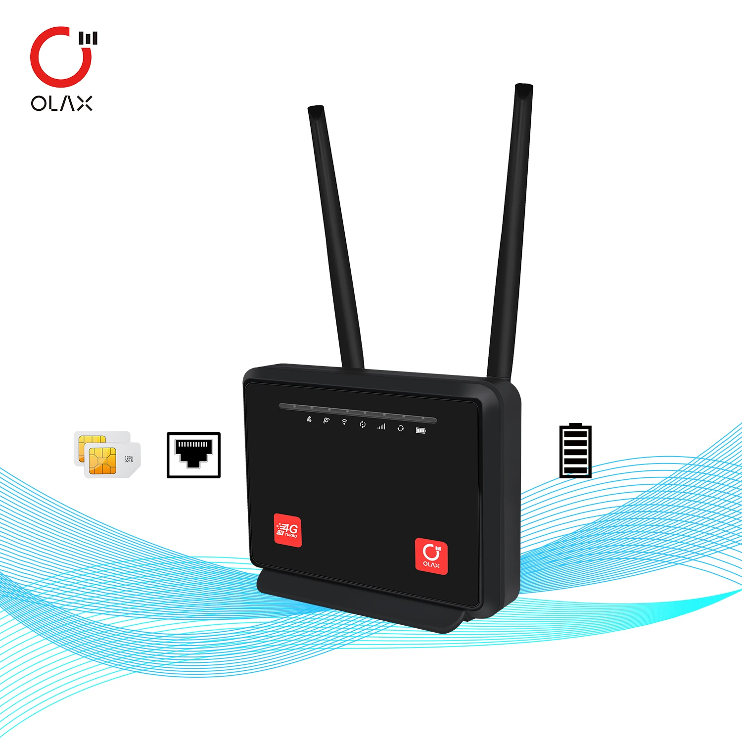 For OLAX MC60 5000mAh Battery Portable Bypass 4G Home B28 Wireless Router Wi-Fi Mobile 4G CPE Router Sim Card Firewall VPN - Image 3