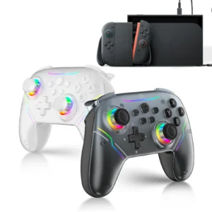 Full Functions 800mAh Wireless Controller for Switch /PC Gamepad Joystick LED RGB Lights Vibration Motor Feature Compatible