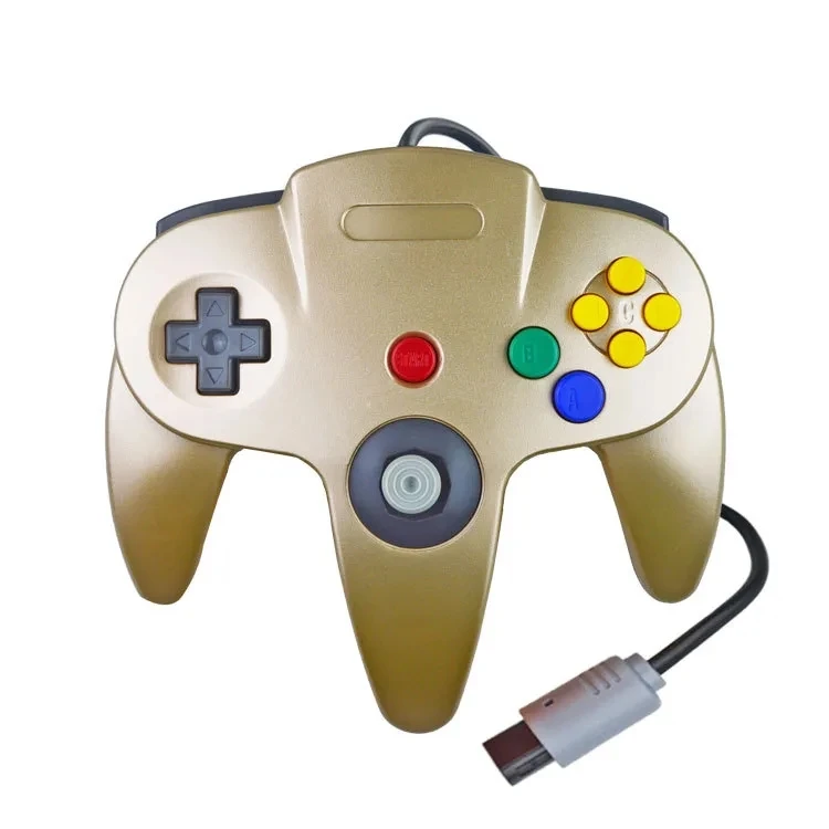 USB Wired Gamepad for Nintendo N64 With Console Plug Classic Gold Silver Joystick for Nintendo 64 Manette Pack of 4 - Image 2