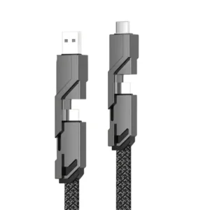 4 in 1 Usb Cable 3A Fast Charging Data Cable Zinc Alloy Usb C to C PD 65W Super Fast Charger Cable Pack of 50