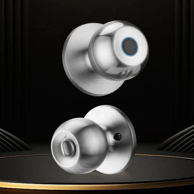 Tuya Ttlock Smart Knob Lock Security Fingerprint & Remote Keyless for Wood Door Home Office Room Memory Card Wifi Connectivity Pack of 30 - Image 3