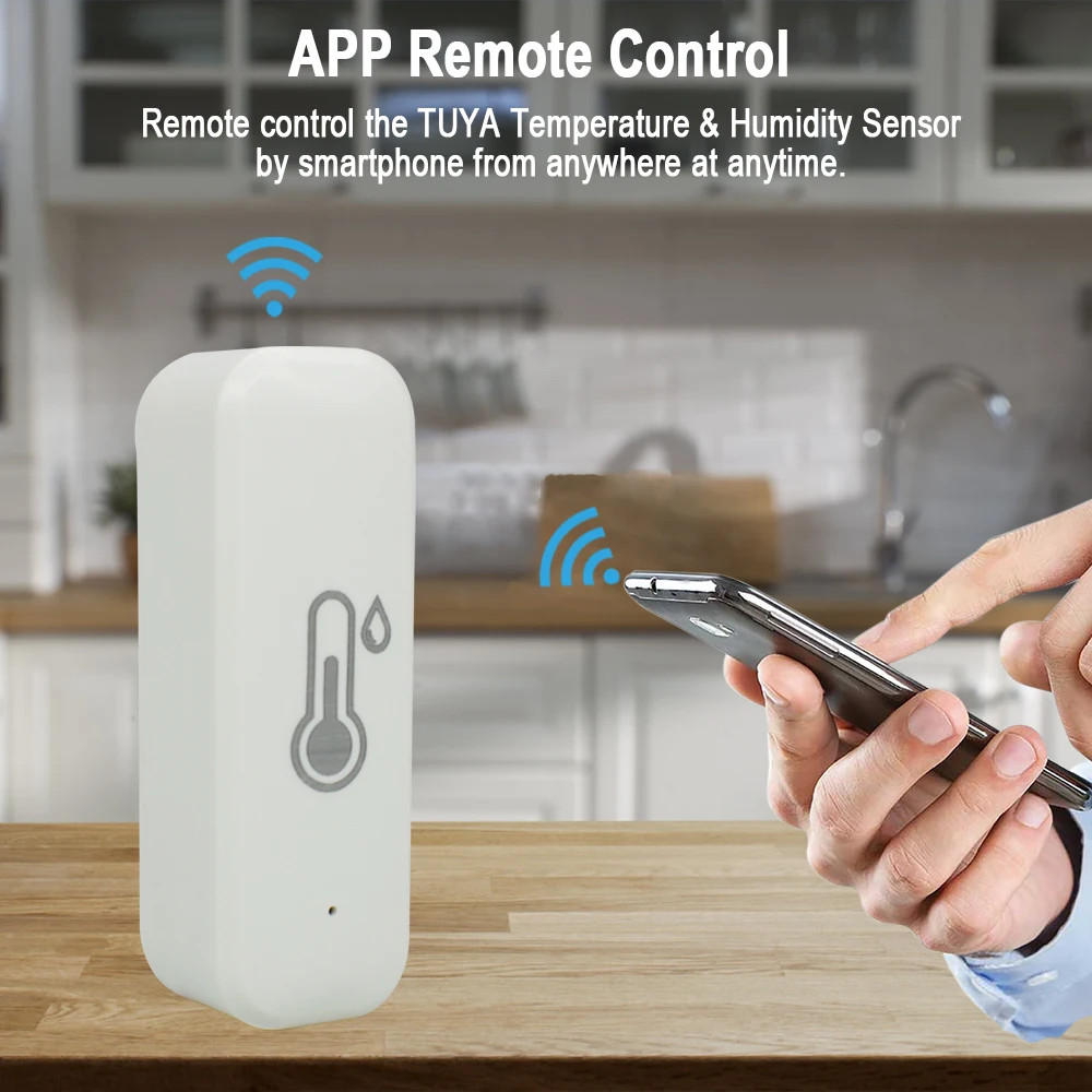 Tuya WiFi Temperature Humidity Sensor Smart Life Remote Monitor Thermometer Hygrometer Smart Home Work with Alexa Google Home - Image 2