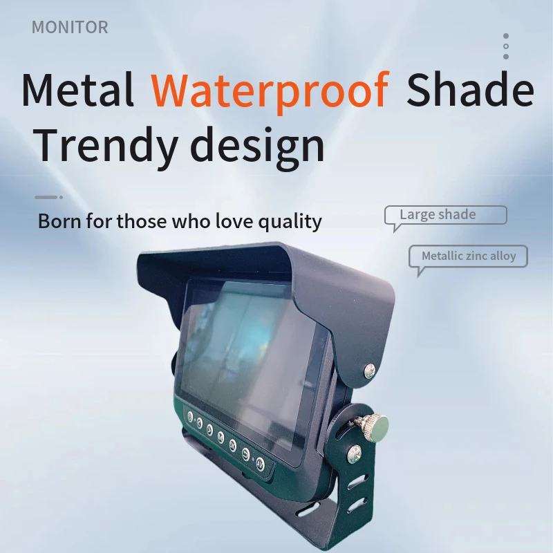 Universal 7 Inch Display AHD IP68 Waterproof Backup Camera Monitor Car Screen with Reversing Function 12-24V HD Night Vision - Image 4