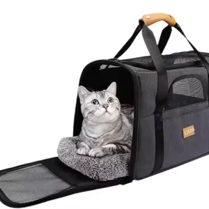 Large Cozy Travel Pet Carrier Portable Backpack Stroller Animal Pattern mesh Car Seat Safe Carrier Cat Dog Pack of 20