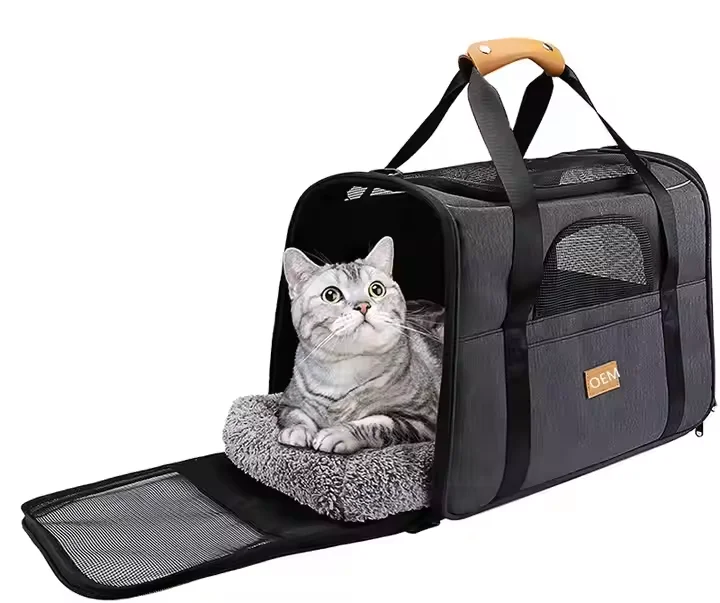 Large Cozy Travel Pet Carrier Portable Backpack Stroller Animal Pattern mesh Car Seat Safe Carrier Cat Dog Pack of 20