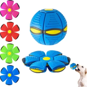 Tiktok Hot Selling Outdoor Led Flying Ufo Disc Ball Magic UFO Plastic Dog Puppy Playing Chewing Toys