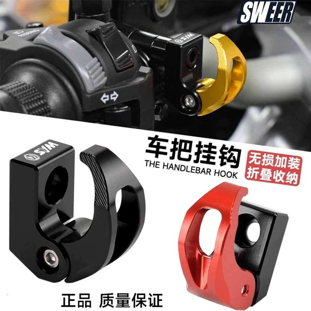 FOR SYM adxtg 400 accessories CNC Aluminium Alloy Universal Motorcycle Handlebar HOOKS handle bar Carrier Hook - Image 2