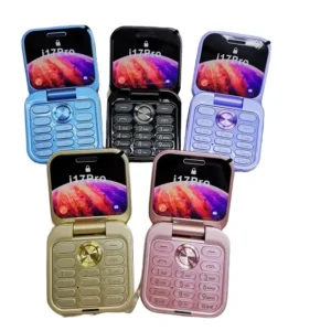 s Wholesale New I17pro Flip Phone Mini 1.77 Inch Dual Sim 2G Network Quad Band Unlocking Foldable Small Mobile Phone Pack of 5