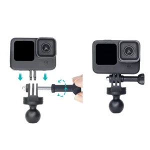 1" Ball Head Mount Adapter for Sport Camera,Action Camera,Go Pro Hero Dji Bracket Compatible with RAM Mounts VIN-B-021