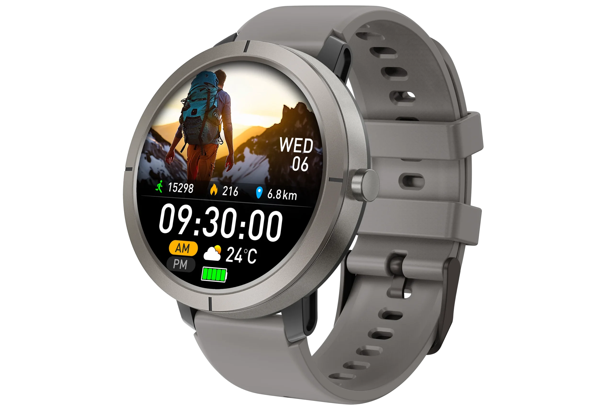 AMOLED 1.32 Inch Sport Smart Watch GPS 5ATM Water Resistance Watches Air Pressure Altitude Compass for Men Women Smartwatch Pack of 3 - Image 2