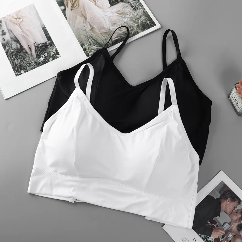 Women's Comfortable Seamless Sports Bras Top Support Vest Lace Decoration No Steel Ring Plus Size Yoga Fitness Sleep Bra Vest Pack of 3 - Image 3