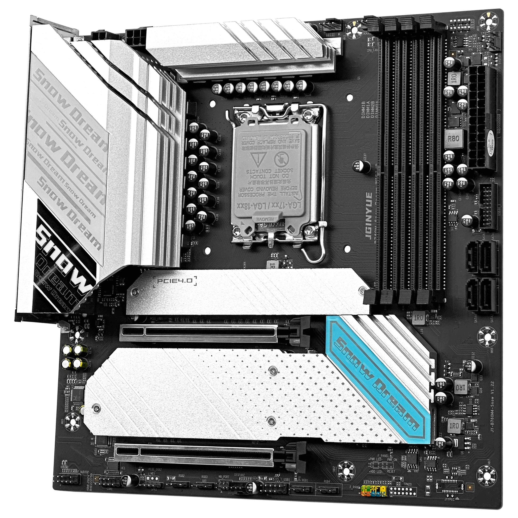 JGINYUE B760M Snow Dream WiFi/B Motherboard DDR4 Mainboard Supports 12th 13th and 14th Generation LGA1700 Platform Processors - Image 3
