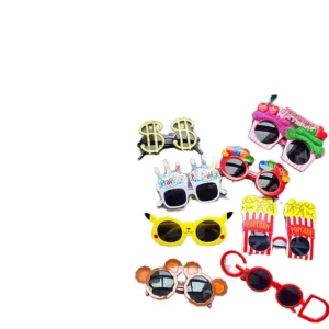 Funny Novelty Adult Sunglasses Photo Booth Props Wedding Shark Heart Bunny Unicorn Butterfly Designs Plastic New Pack of 20