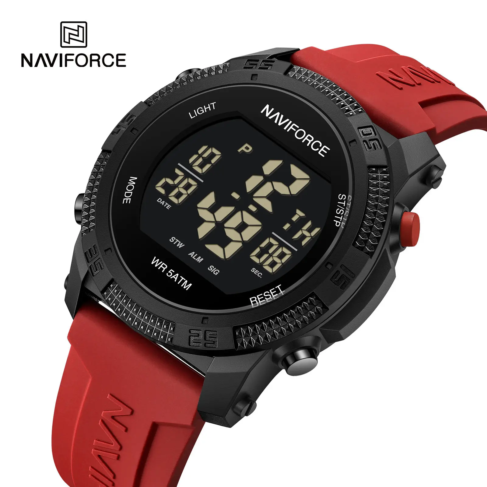 NF7104 7104 Personalized Gents Digital Watch Silicone Strap Luminous Multifunction Sports Watch - Image 4