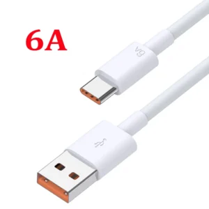 USB-C Charging Cable 6A Super Fast 1m TYPE C Usb Cable with Braid Shielding and TPE Jacket