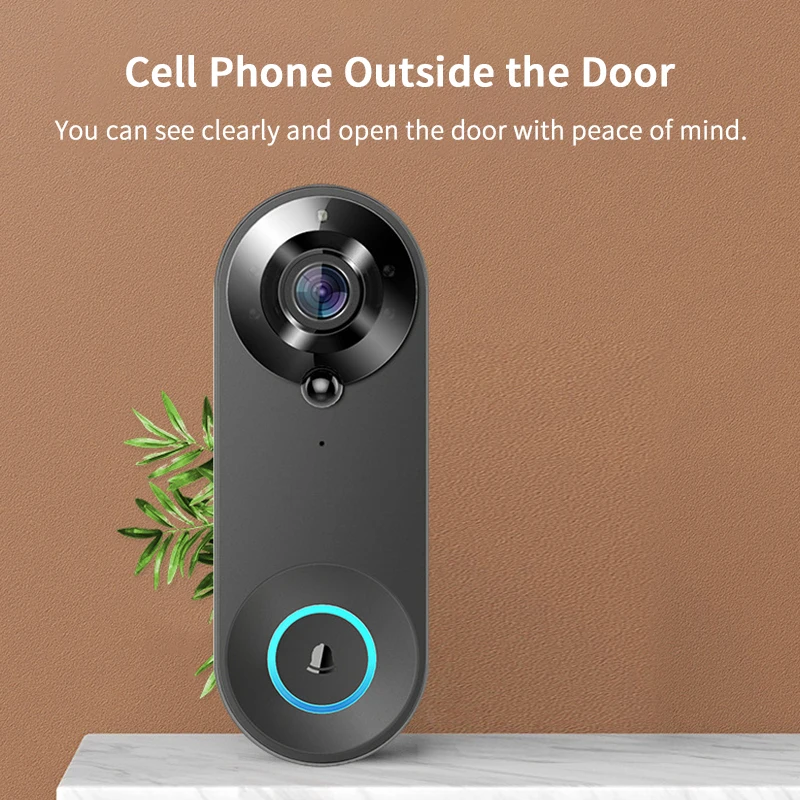 New Security Rechargeable Wireless Tuya Peephole Video Doorbell Camera 1080P Wall Mounted Door Camera Pack of 2 - Image 2