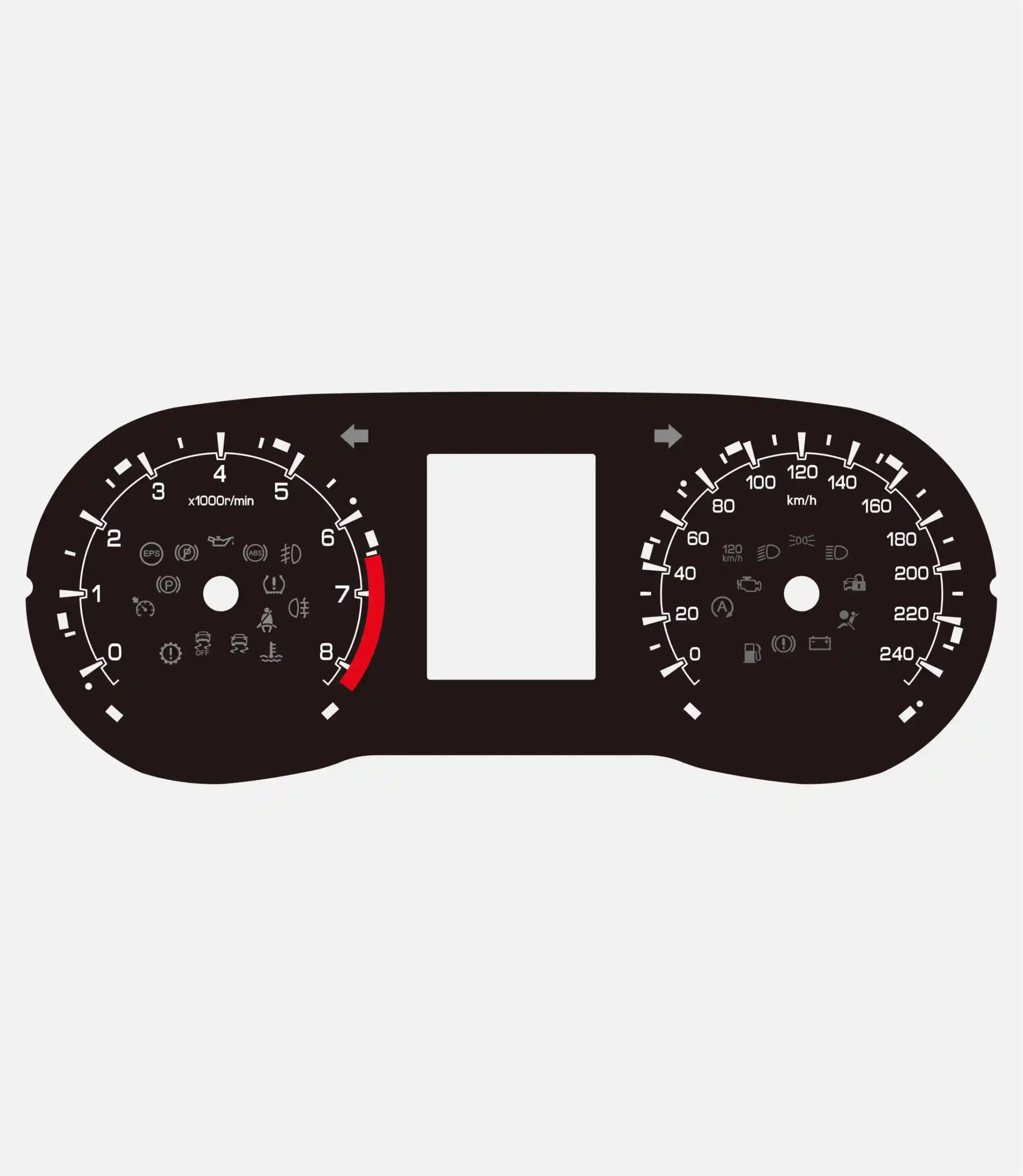 Custom Screen Printing Speedometer Display Panels for Honda Motorcycles 4 Stroke Car Dashboard Tachometer Speedometer Sticker Pack of 100