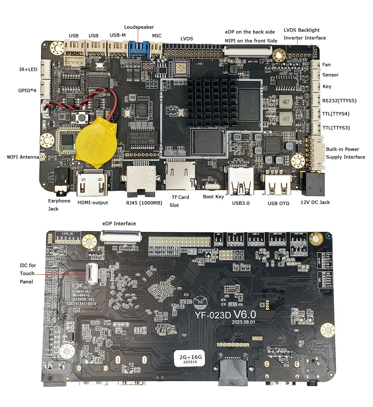 RK3566 motherboard customize OEM/ODM/built in 4G+WIFK+LvdS+Mipi+Edp+Hd-Mi output,4K UI RAM optional 2G/4G/8G+16G/32G/64G/128G - Image 4