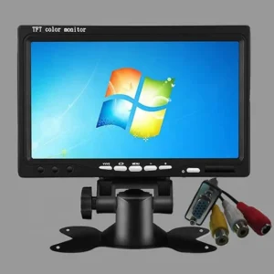 Computer Car Pc Headrest Monitor Wide Screen 12V-24V 7 Inch LCD CCTV Monitor AV/RCA/VGA 1024*600 for Call Shop Rear View Camera