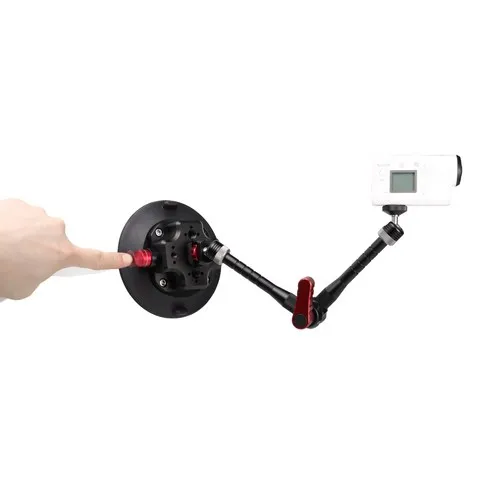Aluminum Alloy Silicone 4th Gen Pump Vacuum Suction Cup Mount with Arri Pins Magic Arm Set for Camera & Phone Custom Color Brand - Image 3