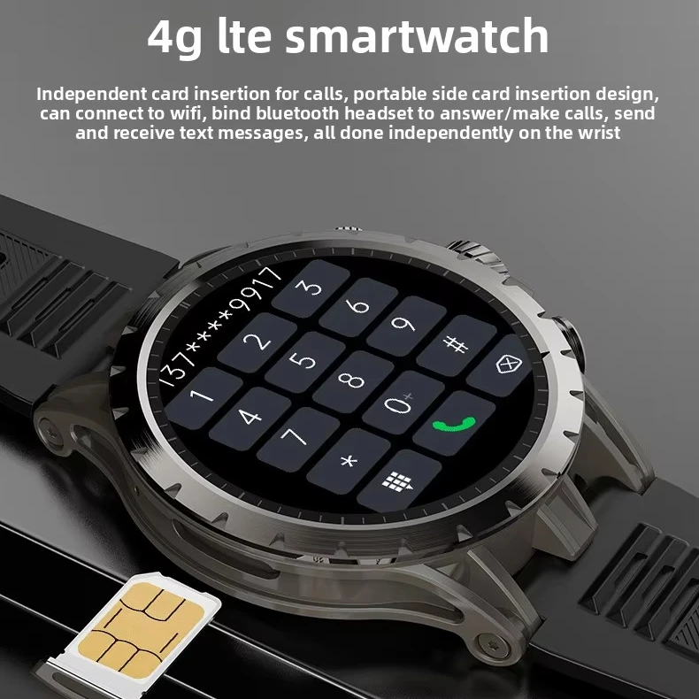 Q85 Smart Watch Netcom 4G Card Bluetooth Call Health Monitoring Weather Calendar Multi-sport Watch