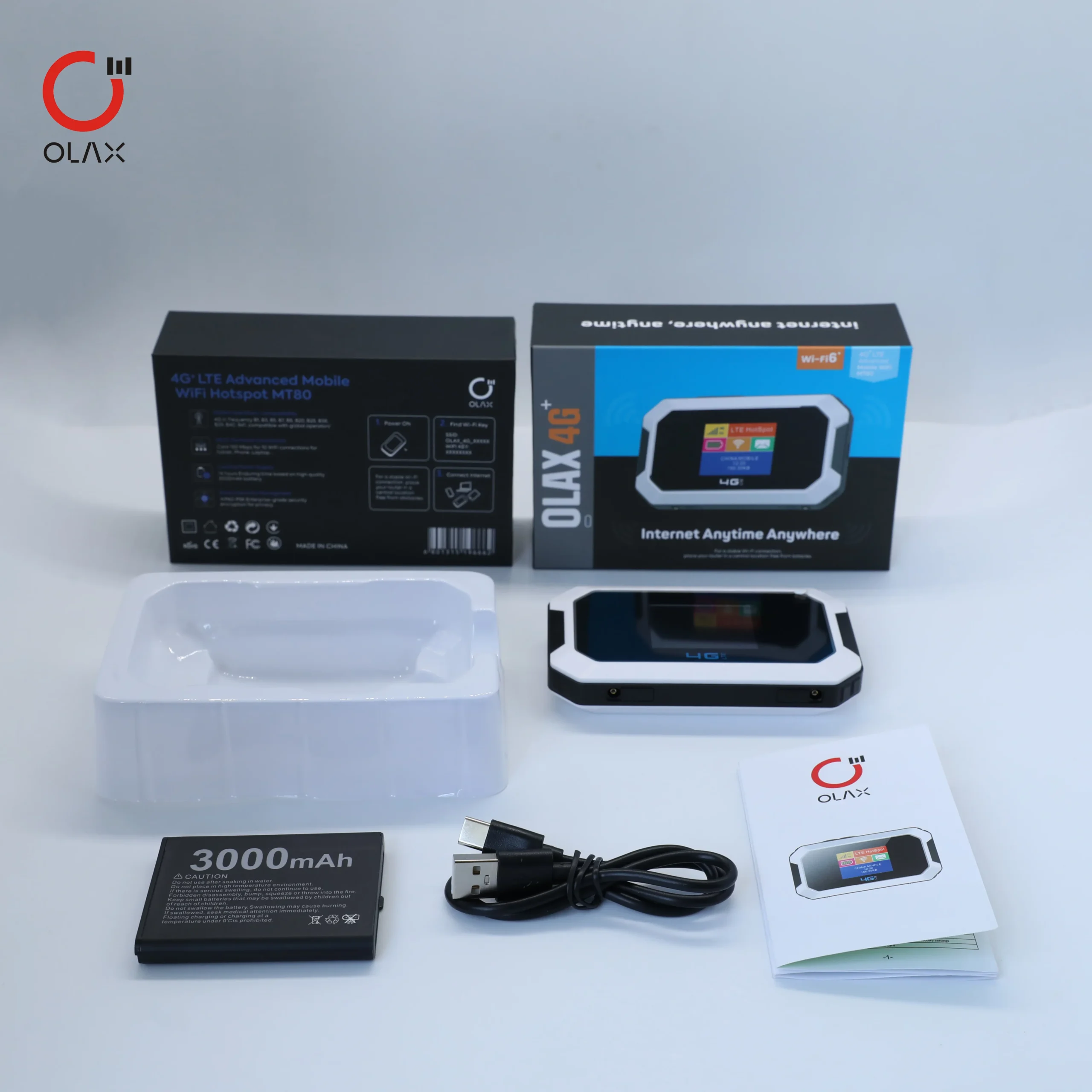 OLAX MT80 Bypass 3000mah Battery Unlocked Pocket Antenna Ports Sim Card Wireless Pocket Wifi6 4g Lte Portable Wifi 4g Router - Image 2