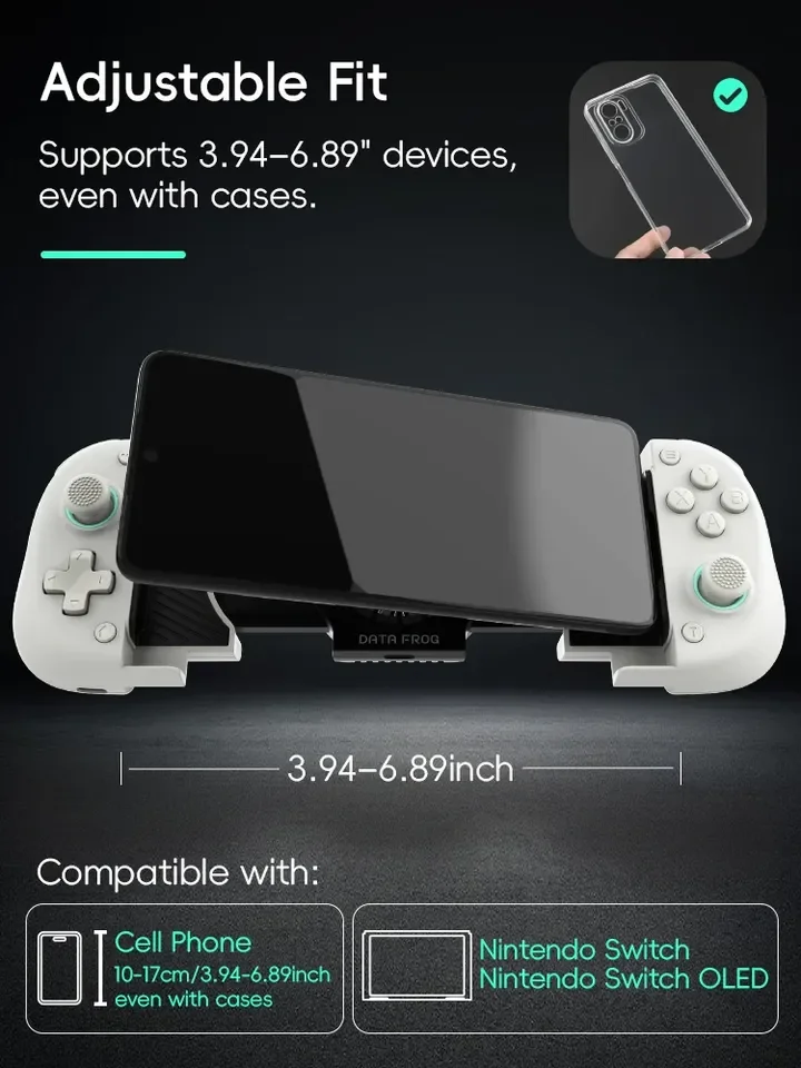 DATA FROG X3 Mobile Gamepad Android Phone Game Controller with Cloud Gaming for Xbox Game Pass STADIA XCloud Hall Effect Joy - Image 4
