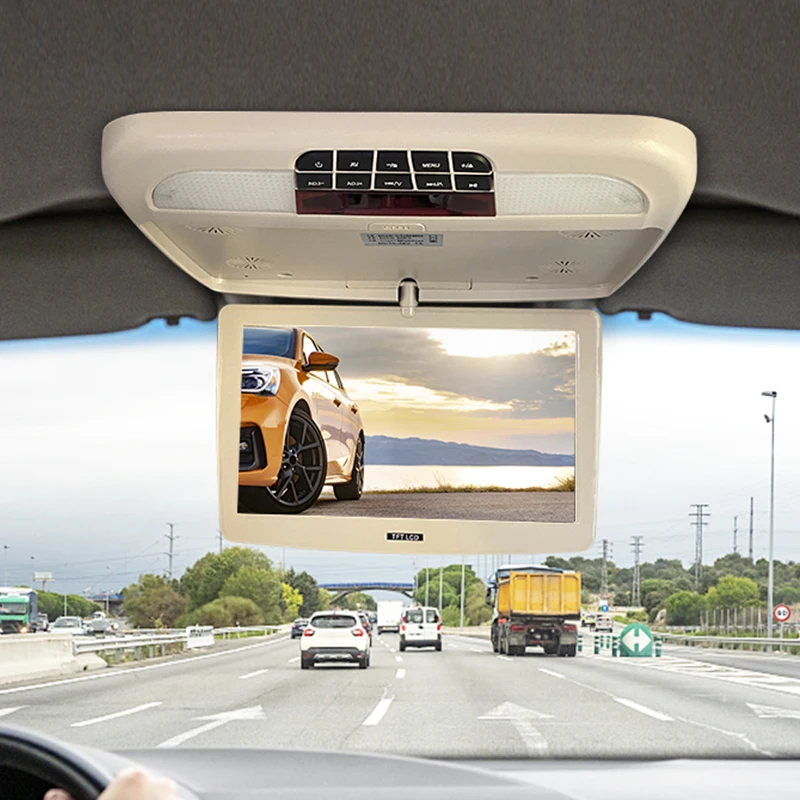 Car Multimedia System Monitor Flip Down TFT LCD Monitor Mp5 Automotive Multimedia Roof Monitor for Car - Image 4