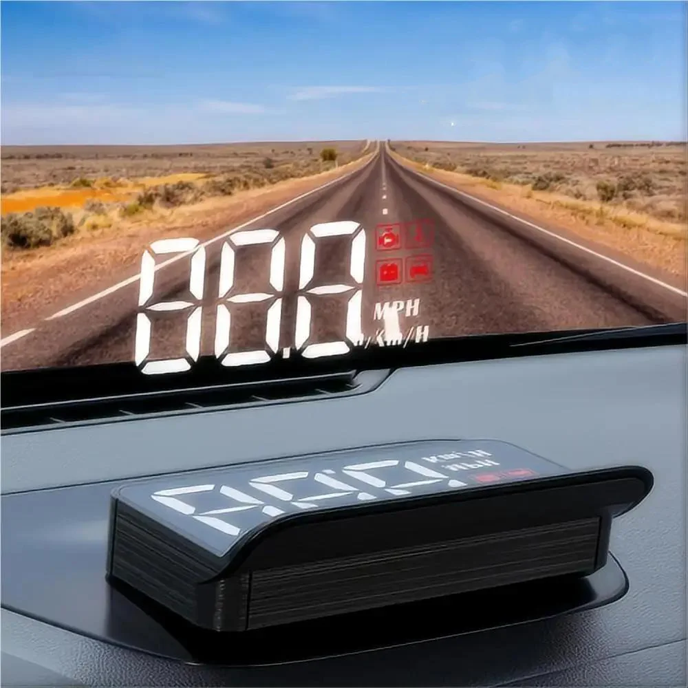 M3 OBD2 HUD Car Head up Display Auto Electronics Overspeed Warning Windshield Projector Speedometer Alarm Accessories Pack of 2