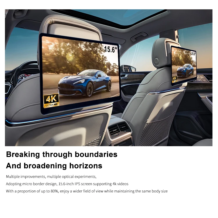 2024 Hot Sale Car Headrest IPS 15.6 Inch Android 12.0 System Rear Seat Entertainment Player WIFI Monitor Car Monitor TV - Image 3