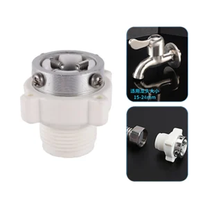 Universal 3/4 Inch Male Thread Water Faucet Adapter with 1/2 Inch Garden Hose Coupling Tap Connector for Washing Machine Pack of 50