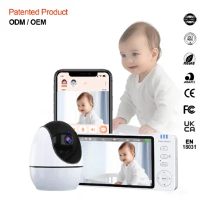 New Model Wifi Wireless Night Vision VOX Multiple Functions 5 Inch LCD Screen Baby Phone With App Video Baby Monitor With Camera