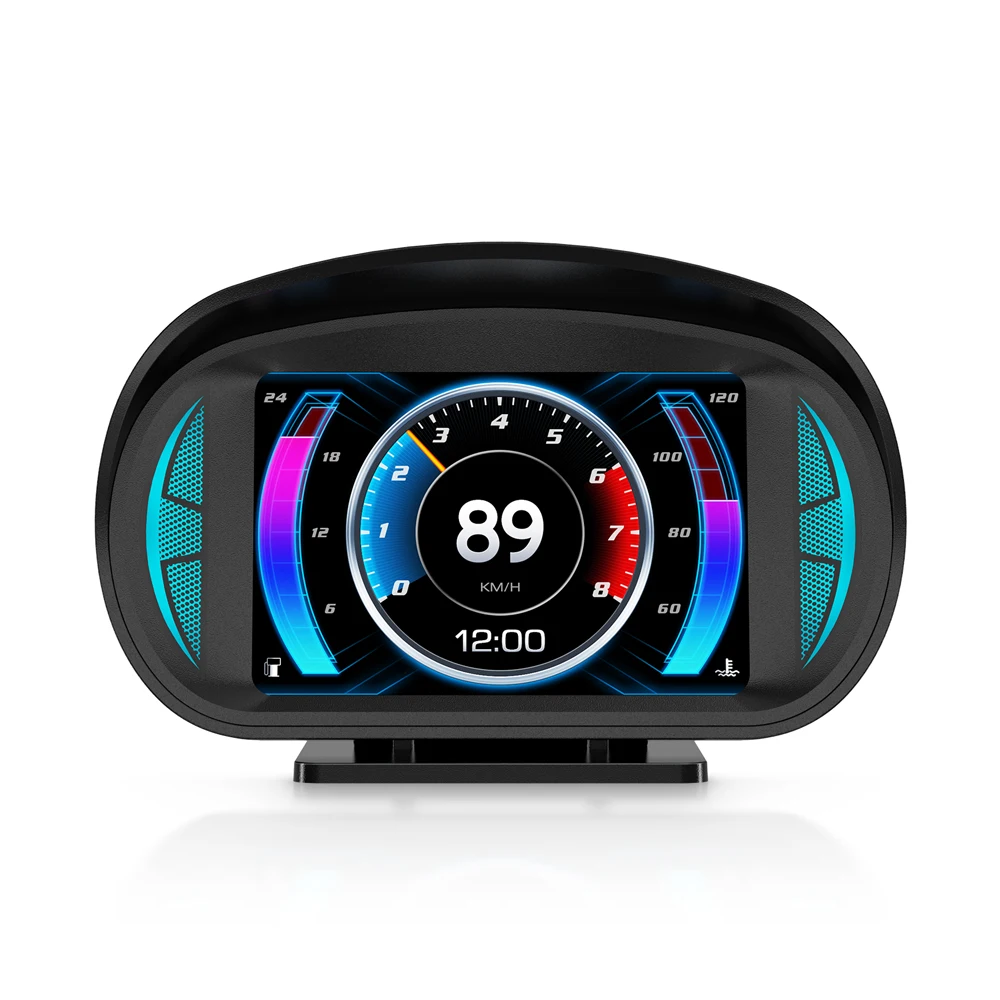 High Quality HUD Head up Displays P2 OBD2+GPS Dual System Smart Gauge Speedometer Car Accessories