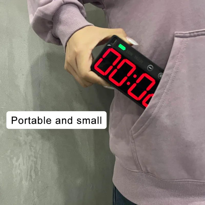 CHEETIE CP50A Green Red Small Home Gym Timer Clock Stopwatch Workout Interval Timer Rechargeable Battery ABS Dumbbell Accessory - Image 4