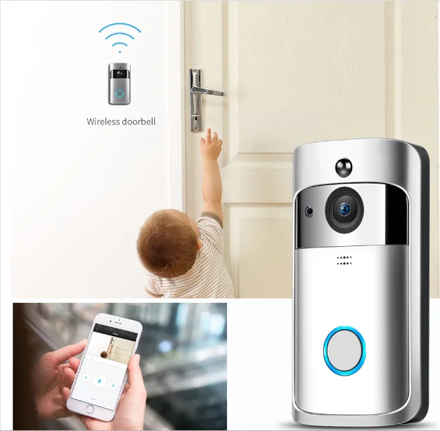 Household Wireless Video Doorbell With Camera Intercom Home Security V5 WiFi Door Phone 720P PIR Motion Waterproof Doorbells Pack of 10 - Image 3