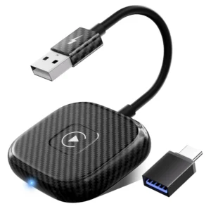 Wireless CarPlay Adapter for iPhone Apple CarPlay Dongle for OEM Wired Car Play Android Auto Wired to Wireless CarPlay Pack of 2