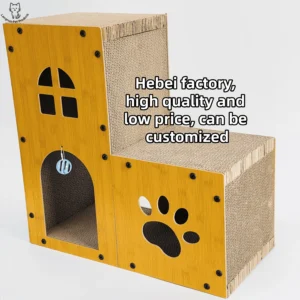 MEISE Playful Cat Scratcher Nest Best Interactive High Density Corrugated Board Toy for Cats All Seasons
