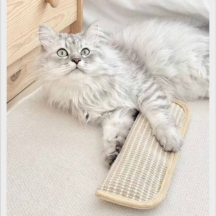 FE Eco-Friendly Hemp Cat Scratching Mat Modern Sisal Pet Pillow Mint Color Chew Toy for Daily Self-Entertainment Pet Pillow Toys Pack of 20