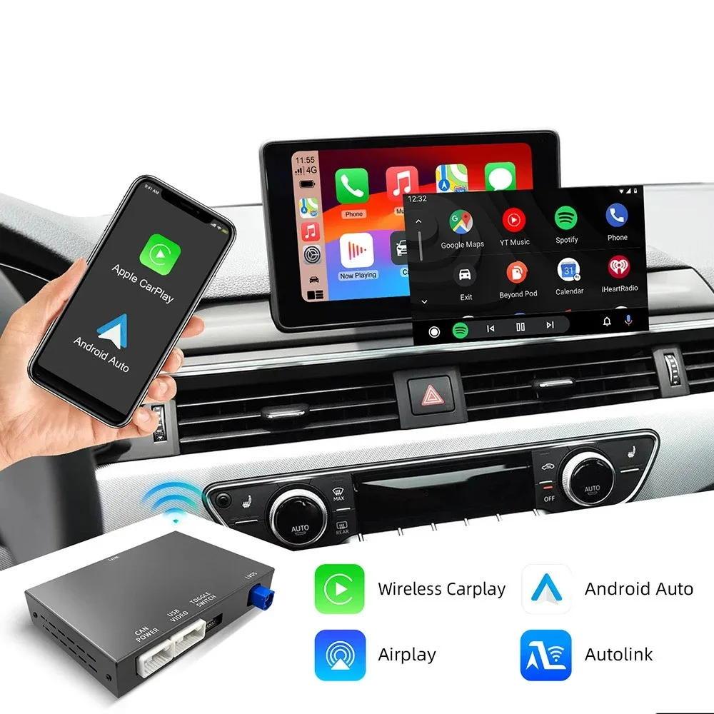 Carabc Wireless Apple CarPlay Android Auto Kits for Audi Car Android Video Player A3 A4 Q2 Q5 Q7 MIB - Image 2