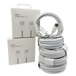 Wholesale 2M Nylon Braided 60W USB-C Fast Charger Cable 2M /16/17 Pro Max Type-C Charging Cable for Samsung Xiaomi for iPhone 15 Pack of 50