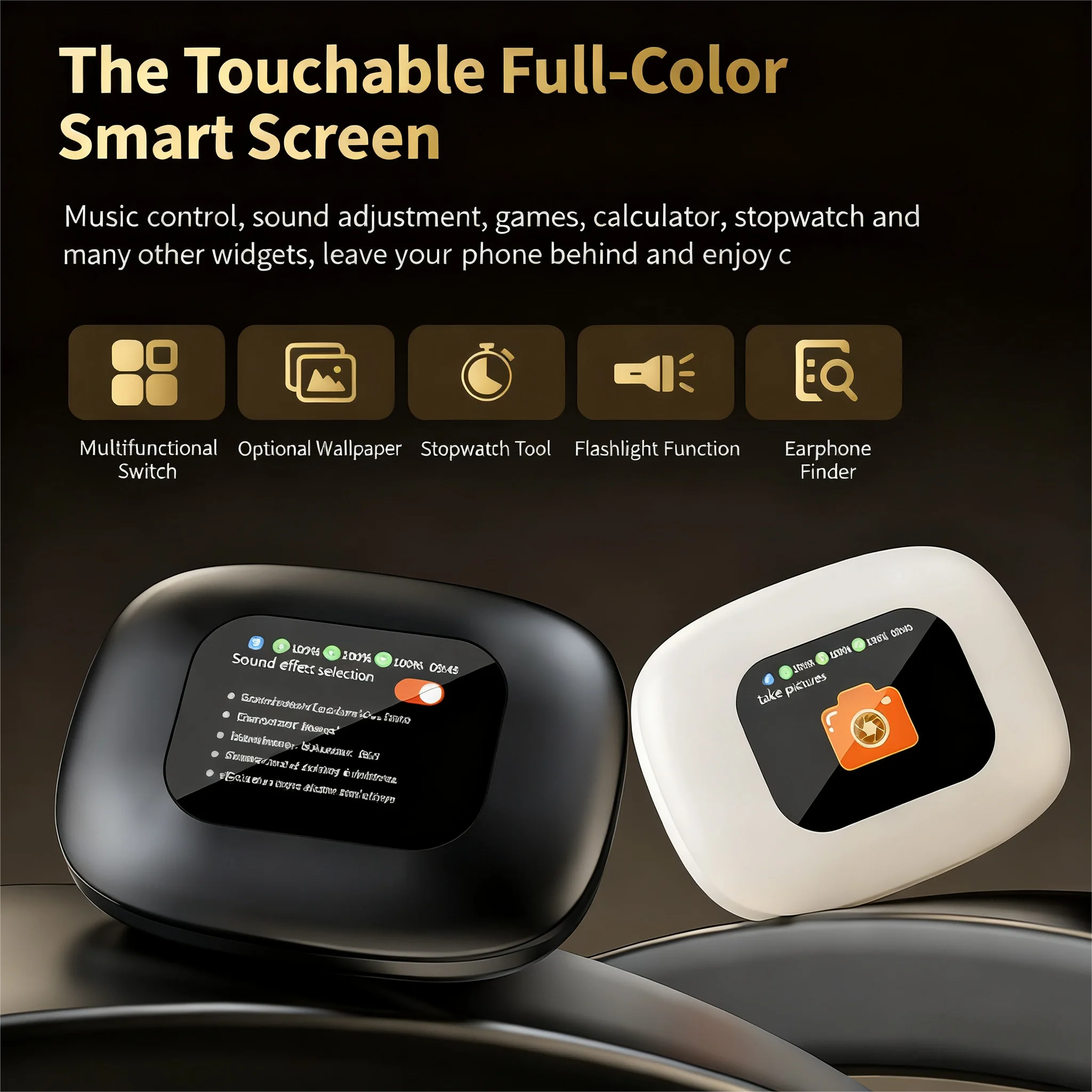 Ai Translator Smart Screen Control Earbuds Gaming Stopwatch BT V5.4 Waterproof Wireless Digital Display Air Conduction Ear Hook Pack of 3 - Image 4